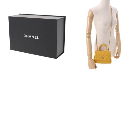 CHANEL Chanel matelasse XXS yellow AS2215 ladies caviar skin bag - Picture 12 of 12